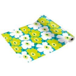 Marimekko kaitaliina Unikko 0,4x4,8 m sinivihrea
